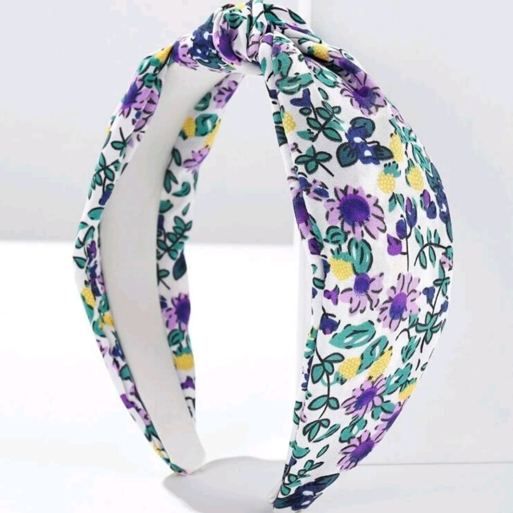 💜 Floral Print Headband - Picture 3 of 4